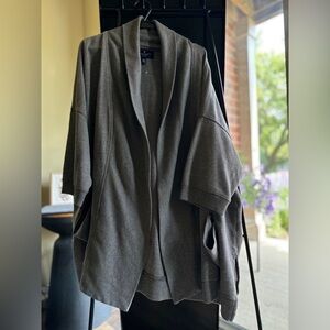 American Eagle Outfitters Gray Cape with Draped Collar